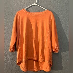 Poetry orange half sleeve top